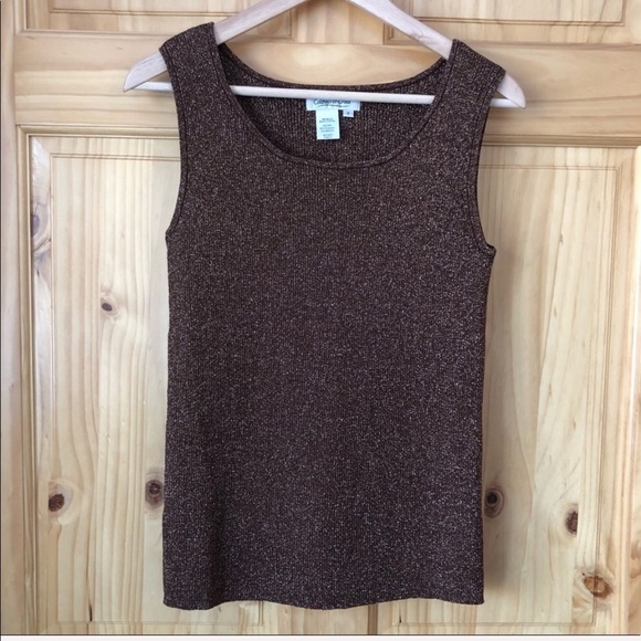 Coldwater Creek Tops - Coldwater Creek silk blend metallic top size S